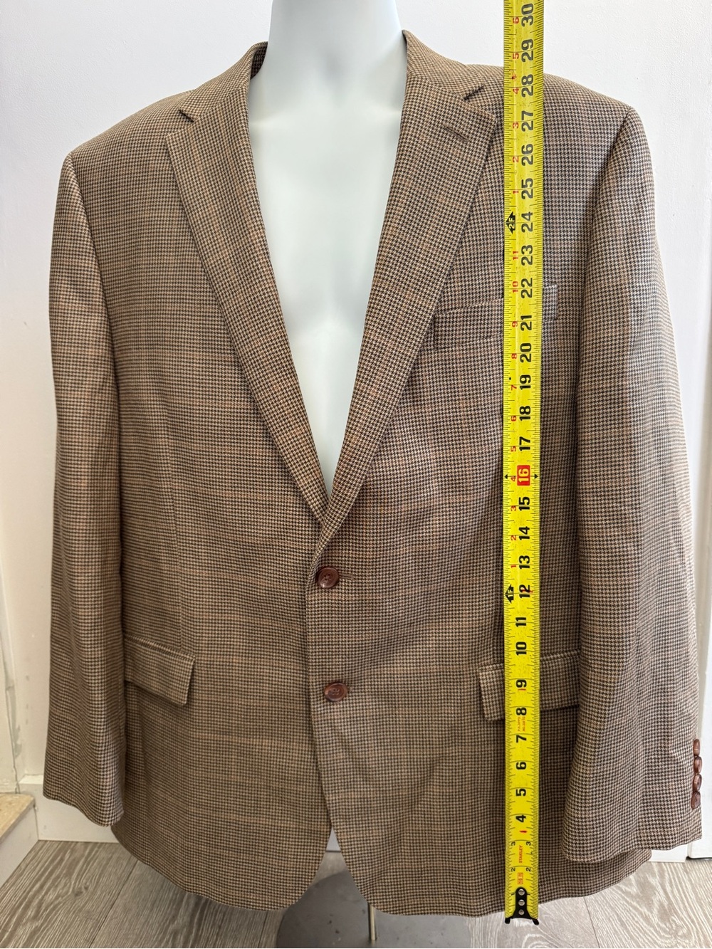 Vintage green label Lauren Ralph Lauren Tan Glen Plaid Sport Coat - Picture 8 of 14